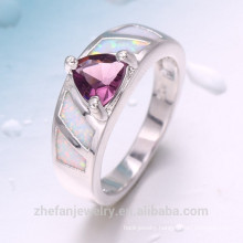 Luxury dubai style charming design silver jewelry ring gift for girlfriend